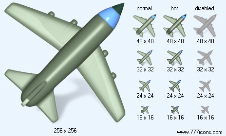 Aircraft with Shadow Icon Images