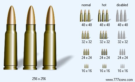 Ammunition with Shadow Icon Images