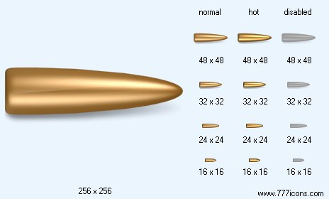 Bullet with Shadow Icon Images