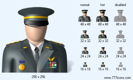 General with Shadow Icon Images