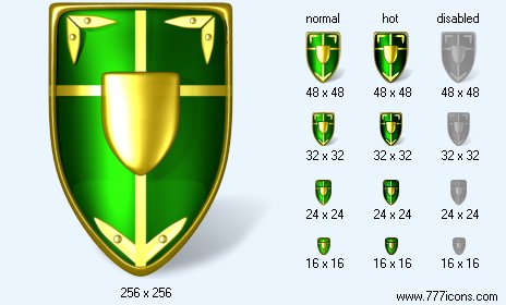 Shield with Shadow Icon Images