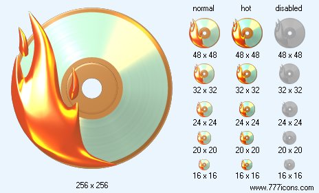 Burn CD V2 Icon Images