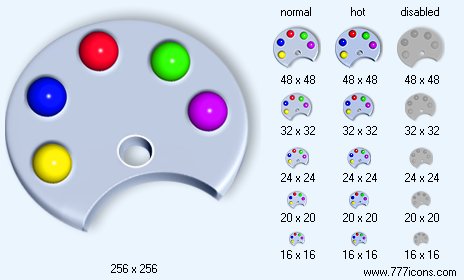 Color Palette with Shadow Icon Images