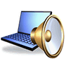 Computer Sound  with Shadow icon