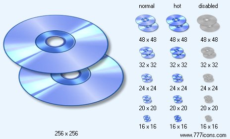 Disks with Shadow Icon Images