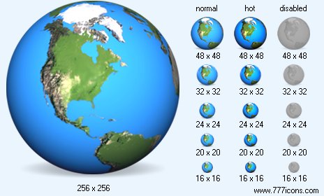 Earth with Shadow Icon Images