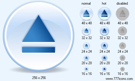 Eject with Shadow Icon Images