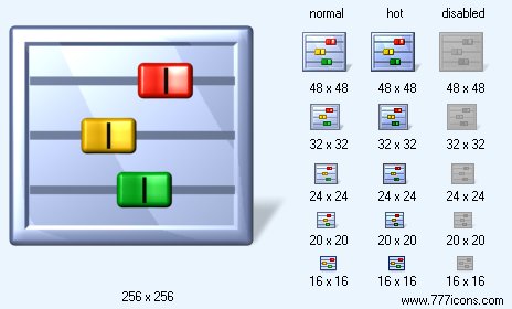 Equalizer with Shadow Icon Images