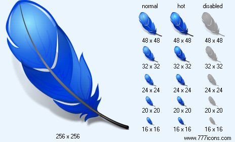 Feather with Shadow Icon Images