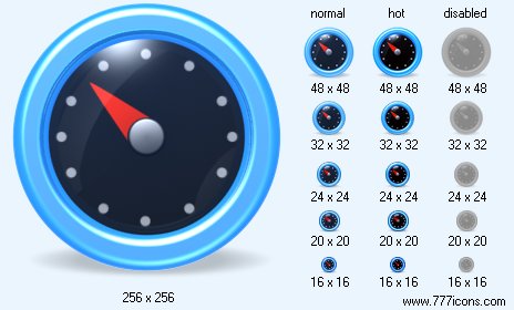 Gauge with Shadow Icon Images