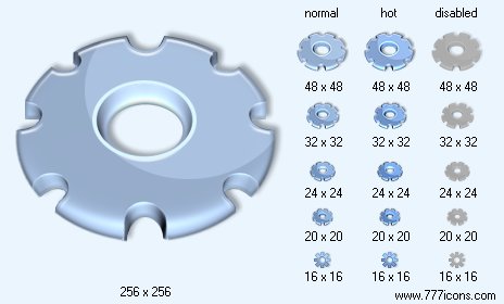 Gear with Shadow Icon Images