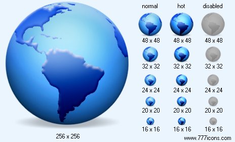 Globe with Shadow Icon Images