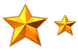 Gold star icons
