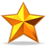Gold Star with Shadow icon