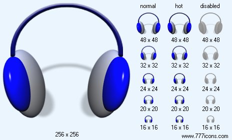 Head-Phones with Shadow Icon Images