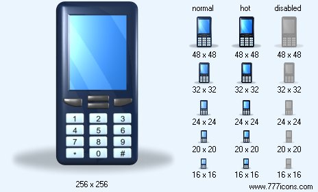 Mobile Phone with Shadow Icon Images