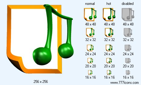 Music Document Icon Images