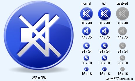 Mute with Shadow Icon Images