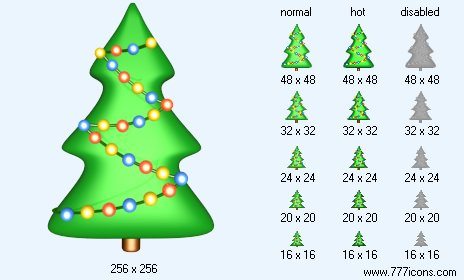 New Year Tree Icon Images