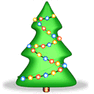 New Year Tree with Shadow icon