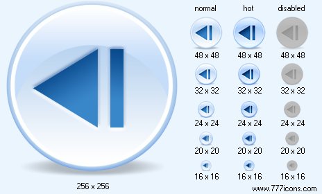 Previous with Shadow Icon Images