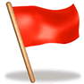 Red Flag with Shadow icon