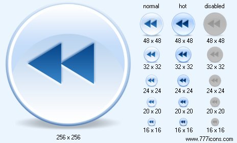 Rewind with Shadow Icon Images