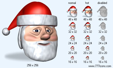 Santa Claus with Shadow Icon Images