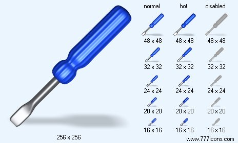 Screwdriver with Shadow Icon Images