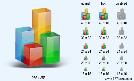Statistics with Shadow Icon Images