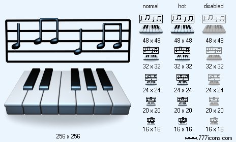 Synthesizer with Shadow Icon Images
