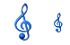 Treble clef icons