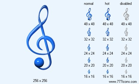 Treble Clef Icon Images