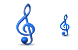 Treble clef SH icons