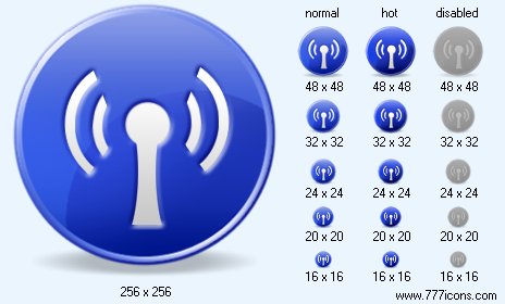 Wi-Fi with Shadow Icon Images