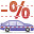 Automobile loan interest payment icon
