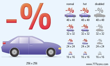 Automobile Loan Interest Payment Icon Images