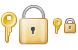 Key and lock icons