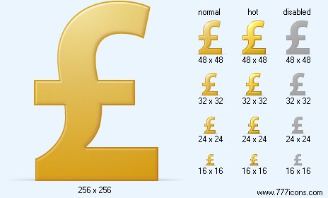 Pound Sterling Icon Images
