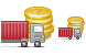 Transportation costs icons