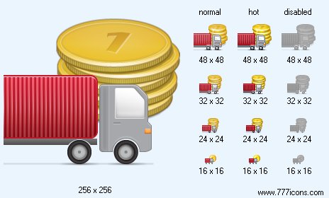 Transportation Costs Icon Images