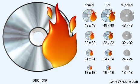 Burn CD Icon Images