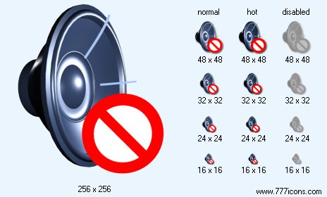 No Sound V1 Icon Images