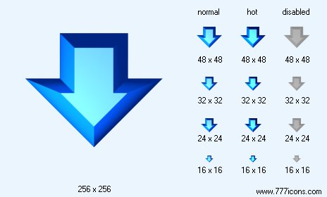 Down V3 Icon Images