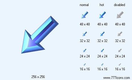 Left-Down V2 Icon Images