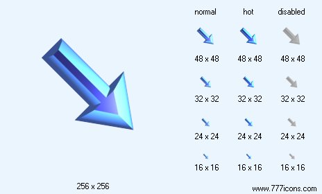 Right-Down V2 Icon Images