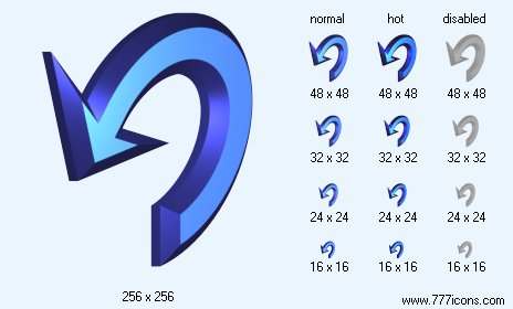 Rotate 3D-4 Icon Images