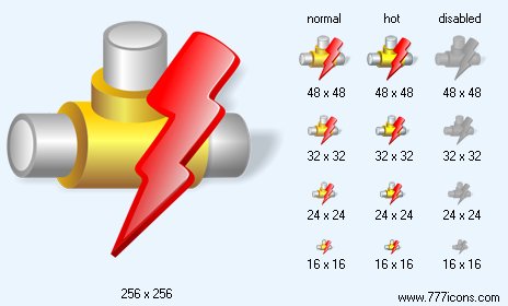 Disaster Warning with Shadow Icon Images