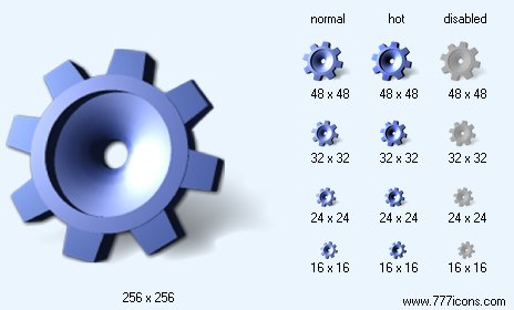 Gear with Shadow Icon Images