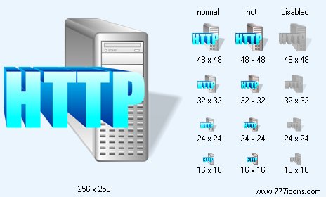 HTTP Server with Shadow Icon Images